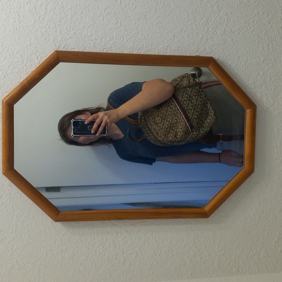 Tommy Hilfiger TH Graphic Brown Beige Backpack Purse - Picture 8 of 16